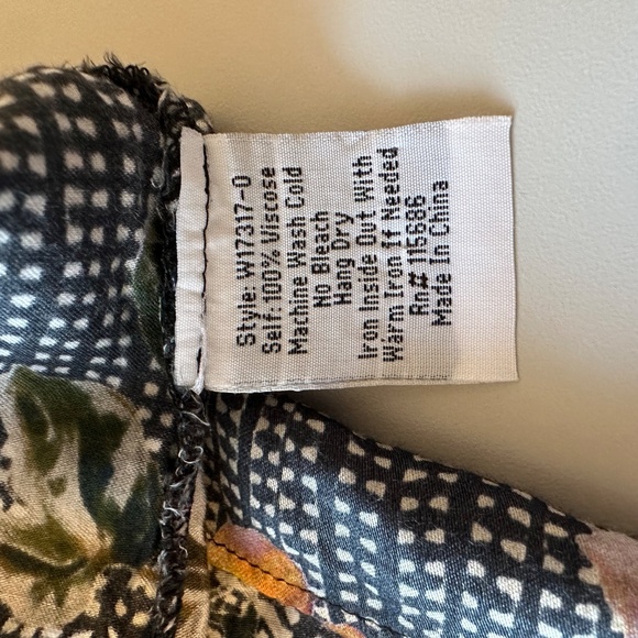 Johnny Was Workshop Lace Up Bell Sleeve Floral Tunic | Size Small - Picture 9 of 9